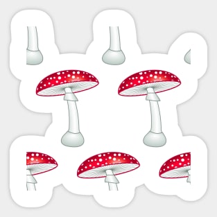 Amanita muscaria pattern Sticker